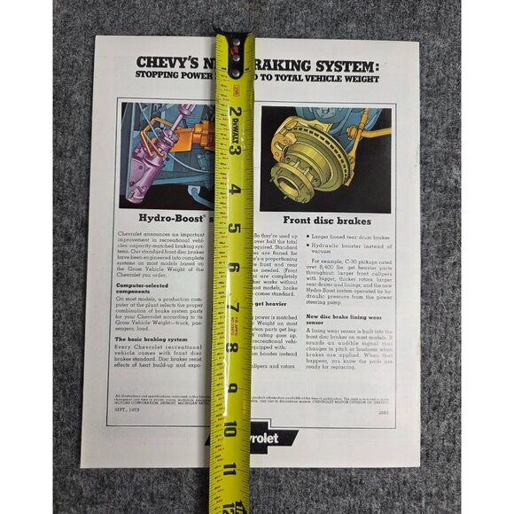 Chevrolet 1973 Recreational Vehicles Sales Brochure Vintage Promo Advertising - Picture 2 of 5